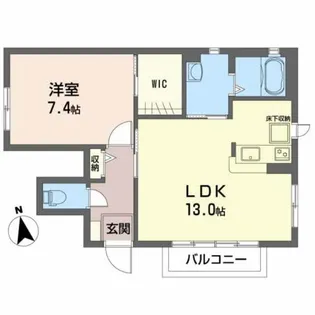 アブニール・ジュ・チサ【1階】の間取り