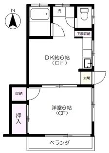 東栄荘【2階】の間取り