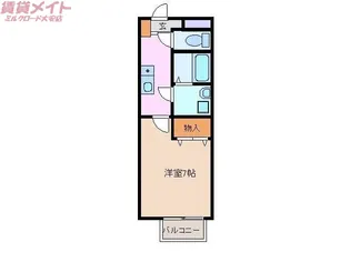 グレイトフルフジワラ B棟【1階】の間取り