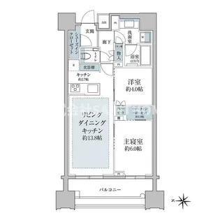 パークコート南麻布【13階】の間取り