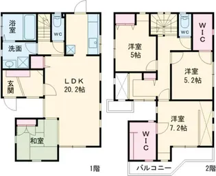 東京都三鷹市新川4【一戸建】の間取り