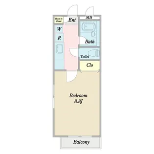 1Kの間取り画像