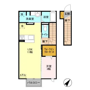 ポルテ鍋掛【2階】の間取り