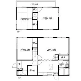 宮城県仙台市太白区人来田1【一戸建】の間取り