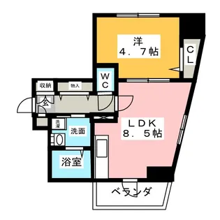 ブロンクス大須【6階】の間取り
