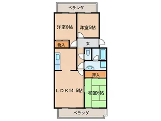 メナージュマルヤマ【3階】の間取り