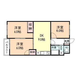 ソレイユ蓮花寺【2階】の間取り