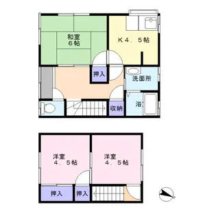 大分県中津市中央町1【一戸建】の間取り