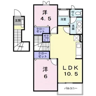 神奈川県足柄上郡開成町吉田島【アパート】の間取り