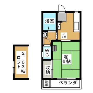 1Kの間取り画像