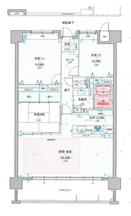 ポレスター小松駅前【8階】の間取り