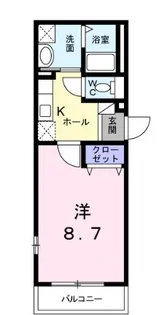 エピナール津田【1階】の間取り