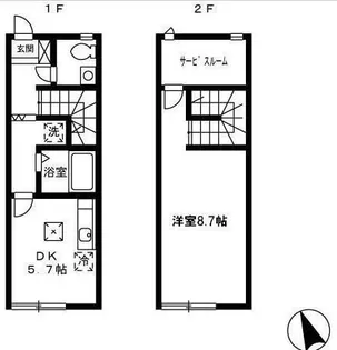 ソレーユ中野町Aの間取り