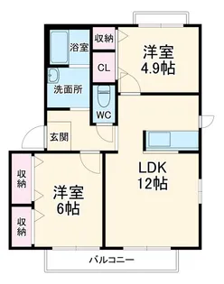 第1ローズハイムB棟【1階】の間取り