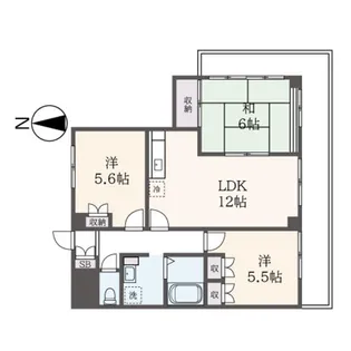 チェリーヒルズ能登【6階】の間取り