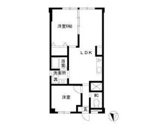2LDKの間取り画像