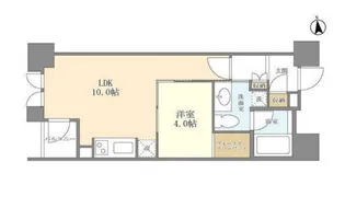 東京都港区新橋6【マンション】の間取り