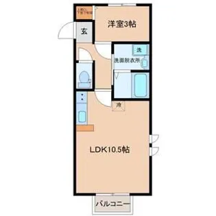 八木山弥生町新築アパート【1階】の間取り