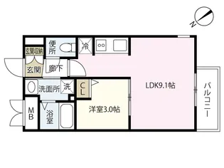 F・R II【1階】の間取り