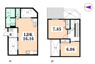 京都府京都市上京区妙顕寺前町【一戸建】の間取り