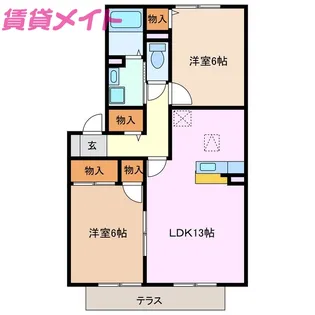グリーンヒル高岡台 A【1階】の間取り