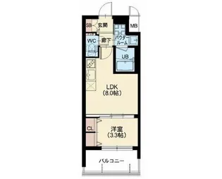 スプランディッド中之島DUE【6階】の間取り
