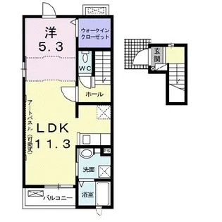 兵庫県加古川市野口町北野【アパート】の間取り