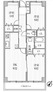 東雪谷マンション【4階】の間取り