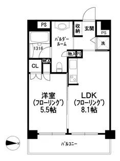 日神デュオステージ浦和高砂【2階】の間取り