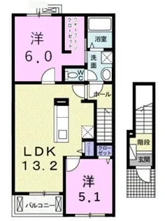 ルピナスII【2階】の間取り