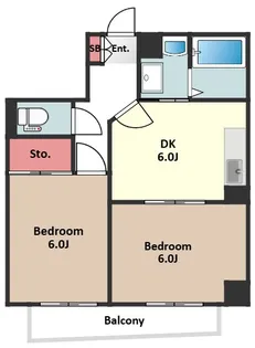 アトリエコート下北沢【4階】の間取り