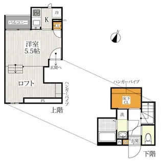 CB草加フェリーチェ【2階】の間取り