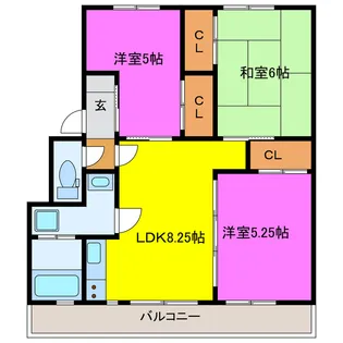 MESSAGE有玉西【2階】の間取り