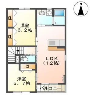 シャトー リバティー【2階】の間取り