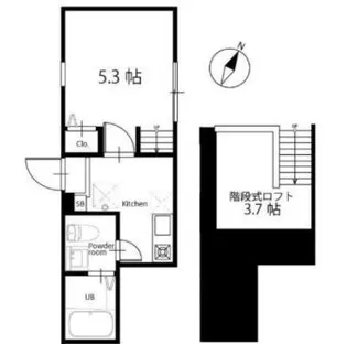 ハーミットクラブハウス上大岡S【2階】の間取り