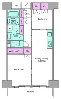 レジディア芝浦【9階】の間取り