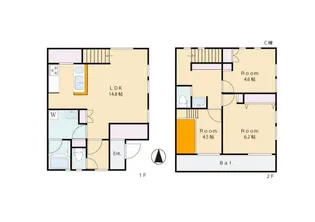 神奈川県横浜市青葉区新石川1【一戸建】の間取り