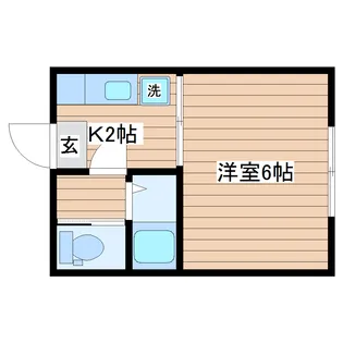 メゾンあいB【1階】の間取り