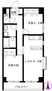 東京都目黒区自由が丘2【マンション】の間取り