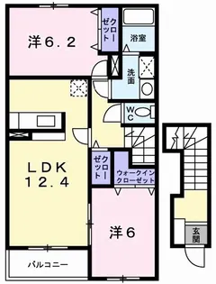 ノートルハウスI【2階】の間取り