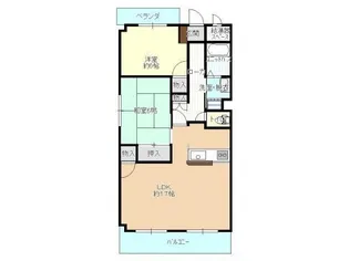 ロイヤルフラッツ福山【3階】の間取り