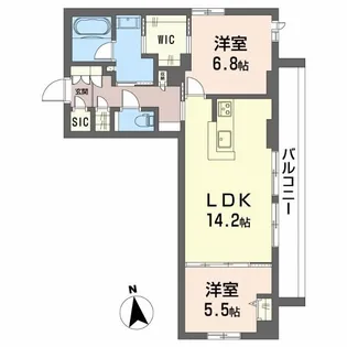 シャーメゾン加納神明【3階】の間取り