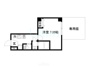 フラッティ大徳寺南【1階】の間取り