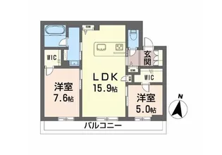 シャーメゾン春日【2階】の間取り