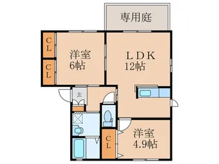 グラン・シャーメゾンB棟【1階】の間取り