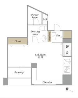 エスティメゾン麻布永坂【11階】の間取り