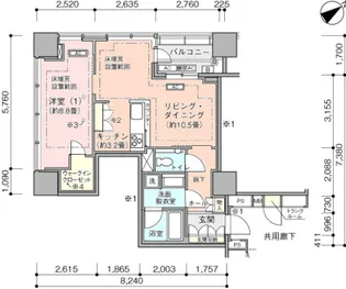 横浜ヴェールタワー【22階】の間取り