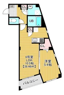 グランディオ検見川【1階】の間取り