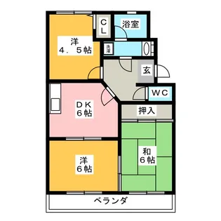 サンパレス【2階】の間取り