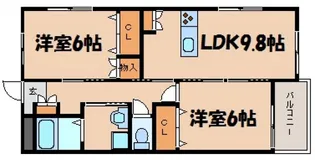 レジデンス花柳A棟【1階】の間取り